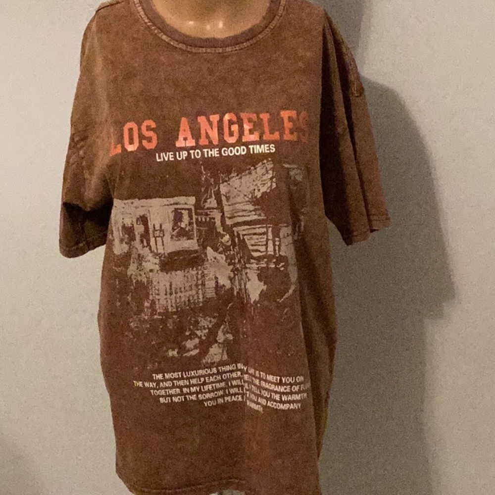 ROMWE Brown Short Sleeve Tee